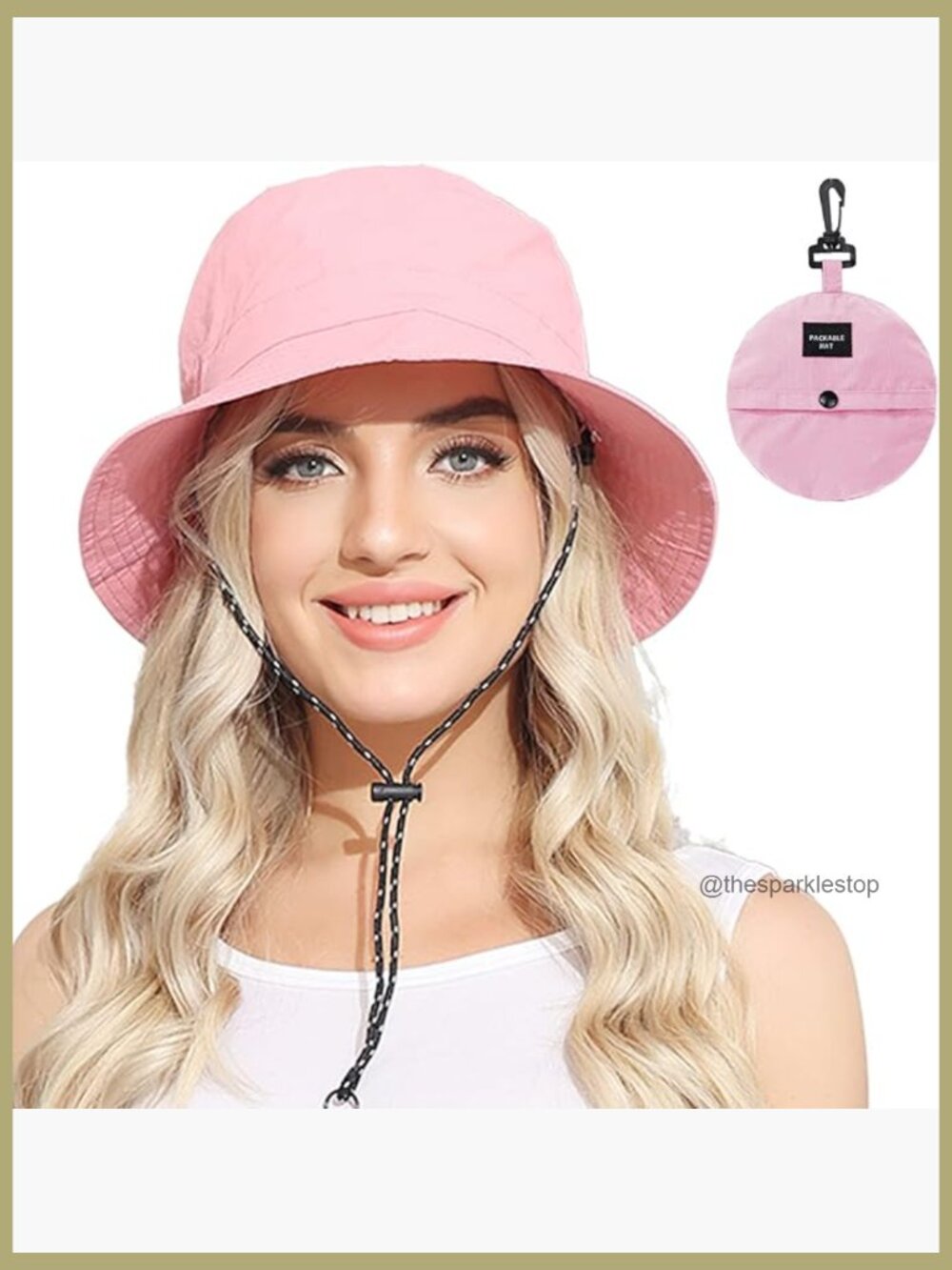 Packable Waterproof Nylon Bucket Hat UV Protection Sun Hat